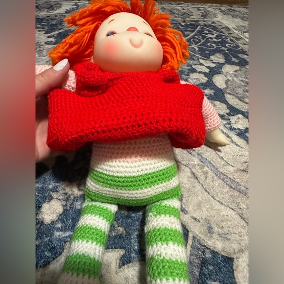 Vintage crochet watermelon doll - Picture 4 of 7